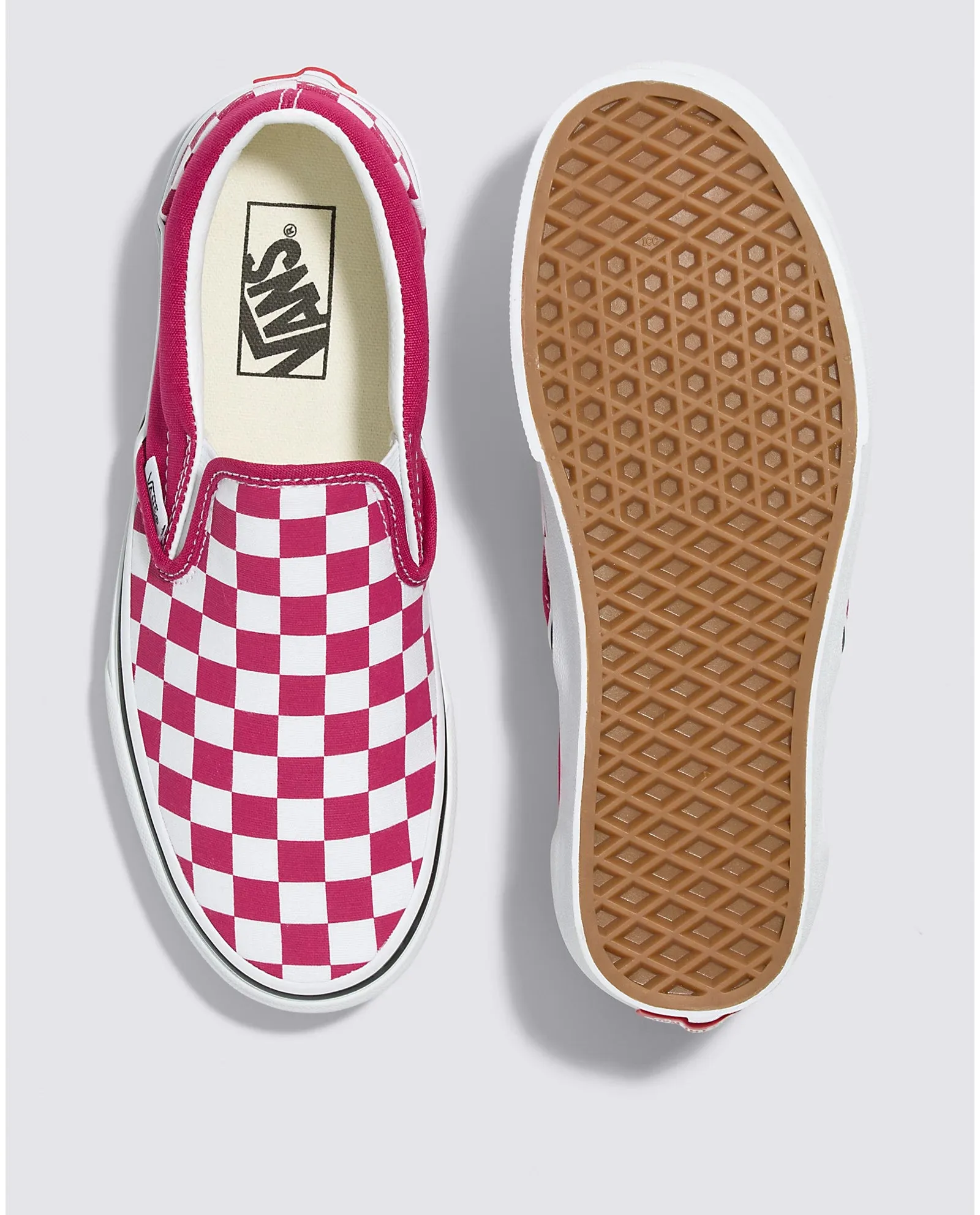 VANS UNISEX Classic Slip-On Checkerboard Shoe (Cherries Jubilee)